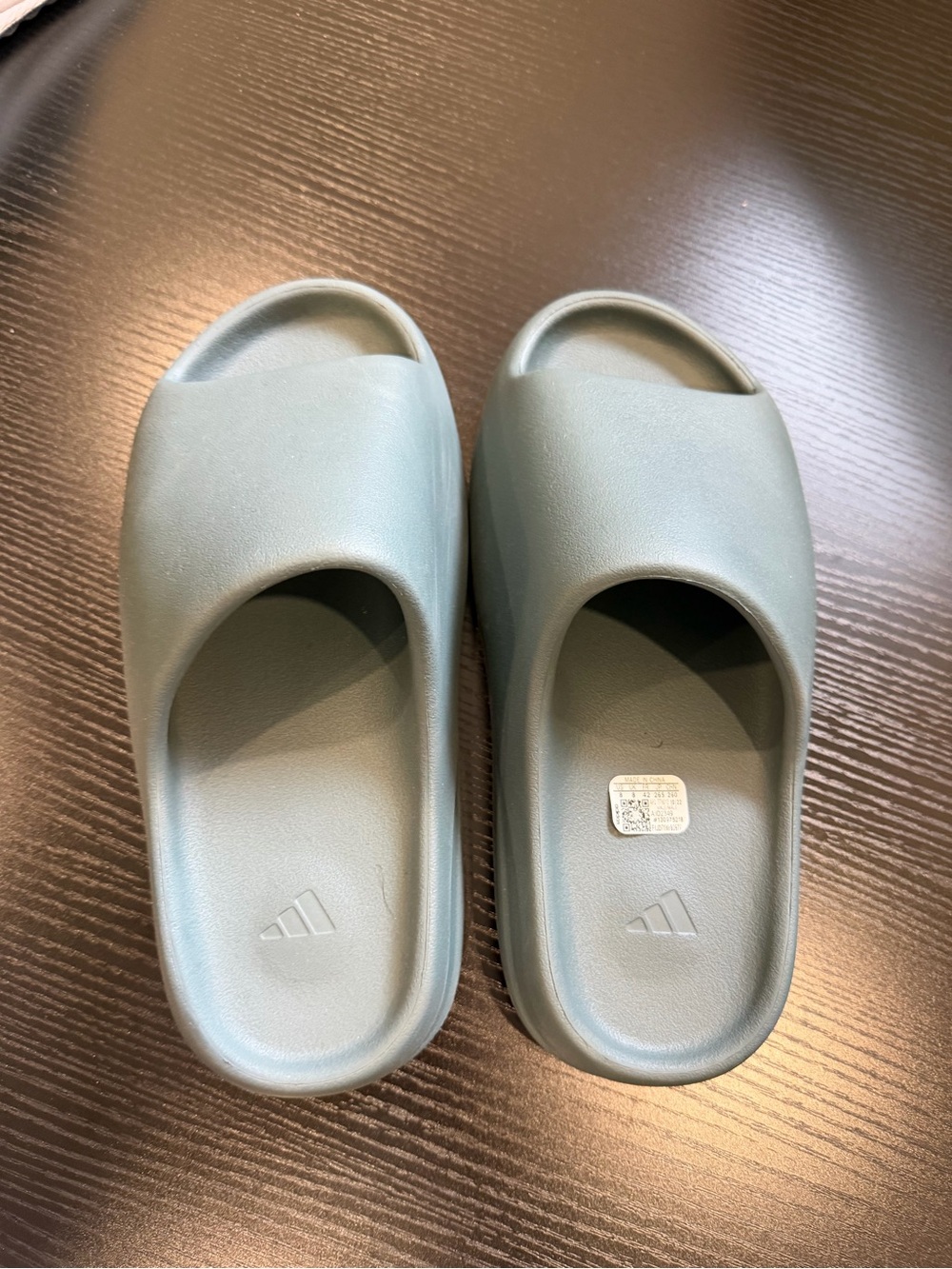 adidas Youth Cushioned Slide Sandals in Pale Blue